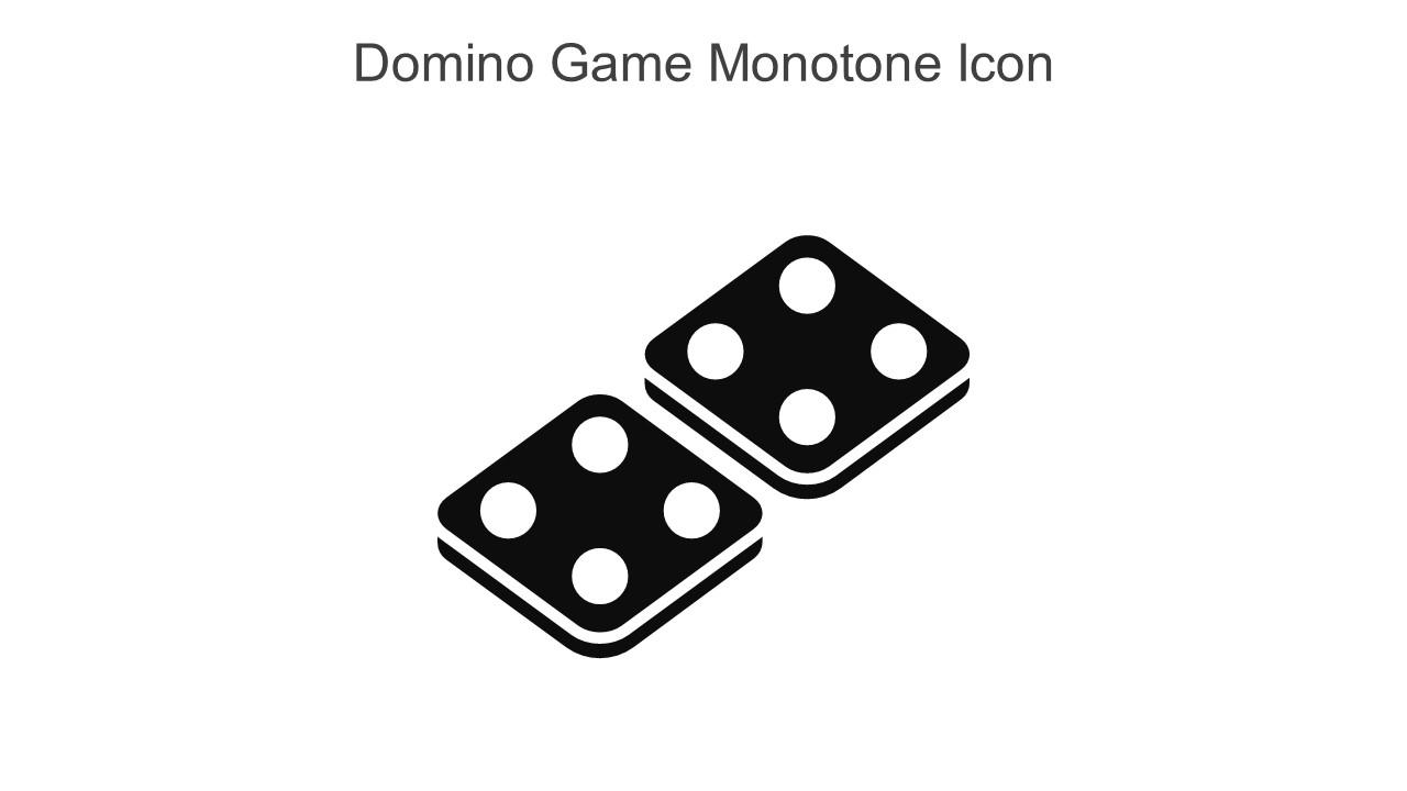 Domino Game Monotone Icon In Powerpoint Pptx Png And Editable Eps Format