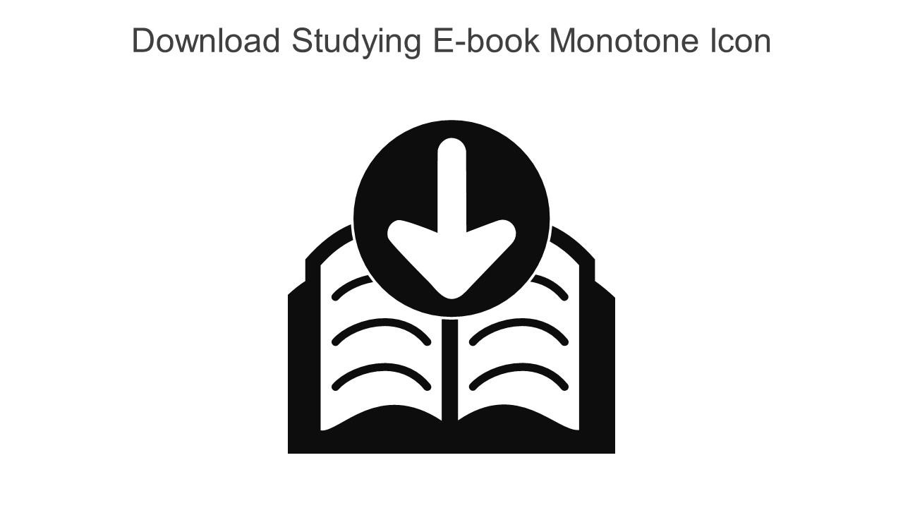 Download Studying E Book Monotone Icon In Powerpoint Pptx Png And Editable Eps Format