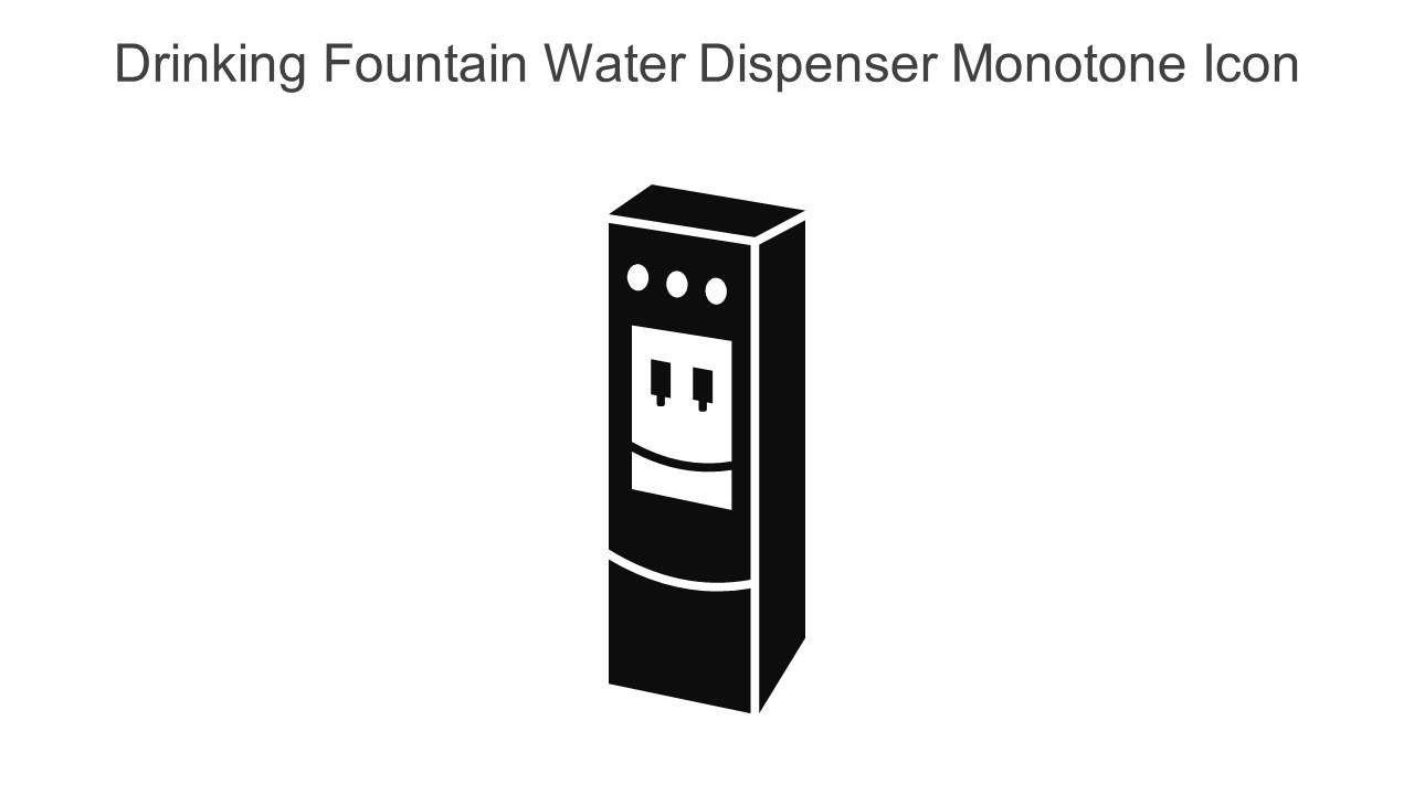 Drinking Fountain Water Dispenser Monotone Icon In Powerpoint Pptx Png And Editable Eps Format