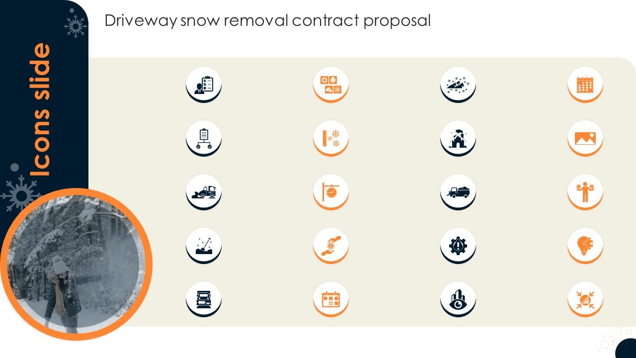 Driveway Snow Removal Contract Icons Slide Driveway Snow Removal Contract Proposal Ppt Samples Slide01