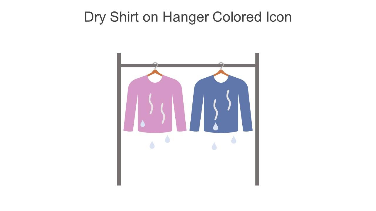 Dry Shirt On Hanger Colored Icon In Powerpoint Pptx Png And Editable Eps Format