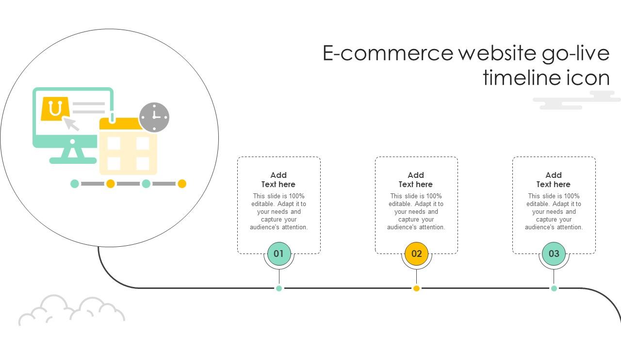 E Commerce Website Go Live Timeline Icon