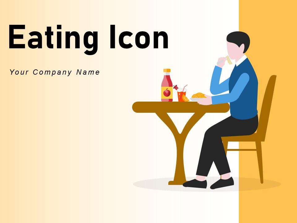 Eating Icon Restaurant Representing Schedule Individual Slide01