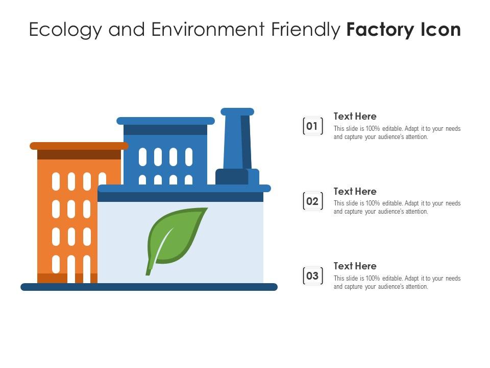 Ecology and environment friendly factory icon Slide01