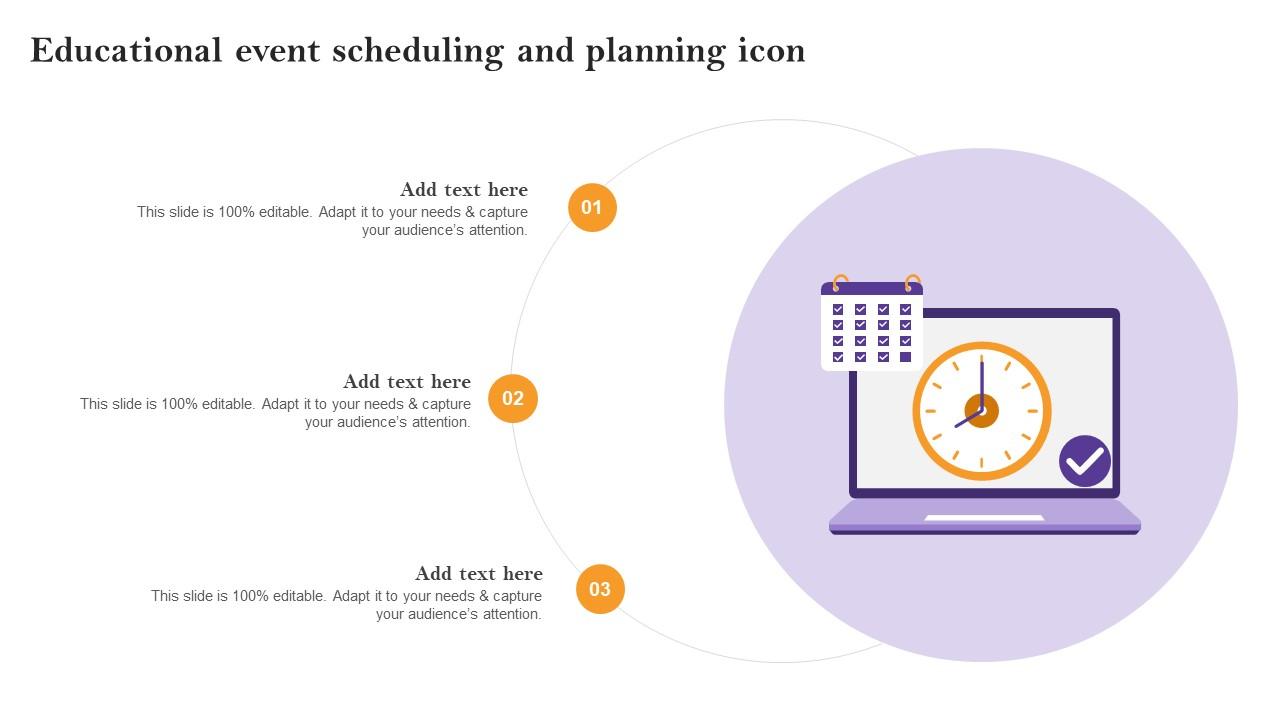 Educational Event Scheduling And Planning Icon Slide01