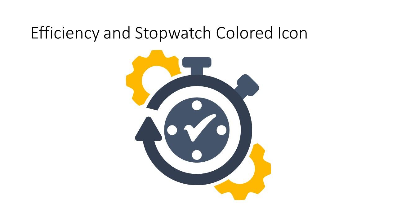 Efficiency And Stopwatch Colored Icon In Powerpoint Pptx Png And Editable Eps Format Slide01