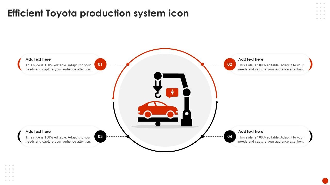 Efficient Toyota Production System Icon Ppt Slide Slide01