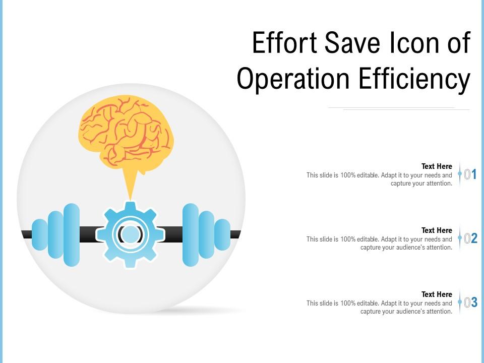 Effort save icon of operation efficiency Slide01