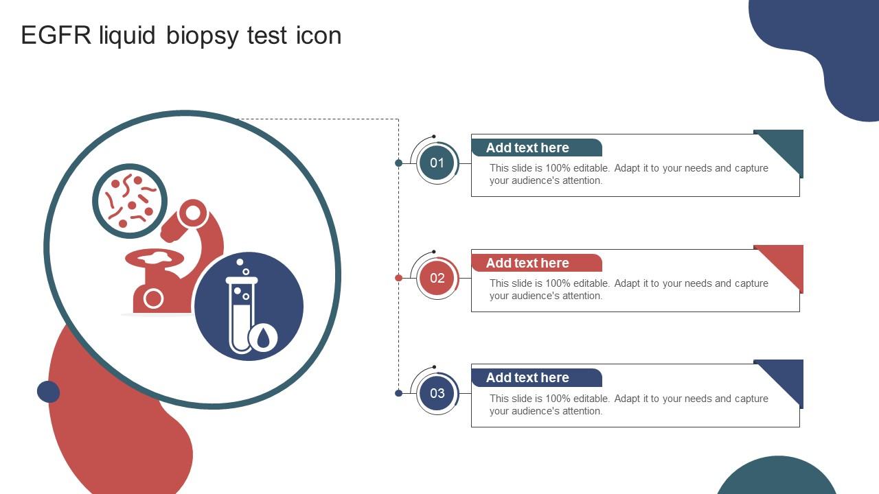 EGFR Liquid Biopsy Test Icon Ppt Slide