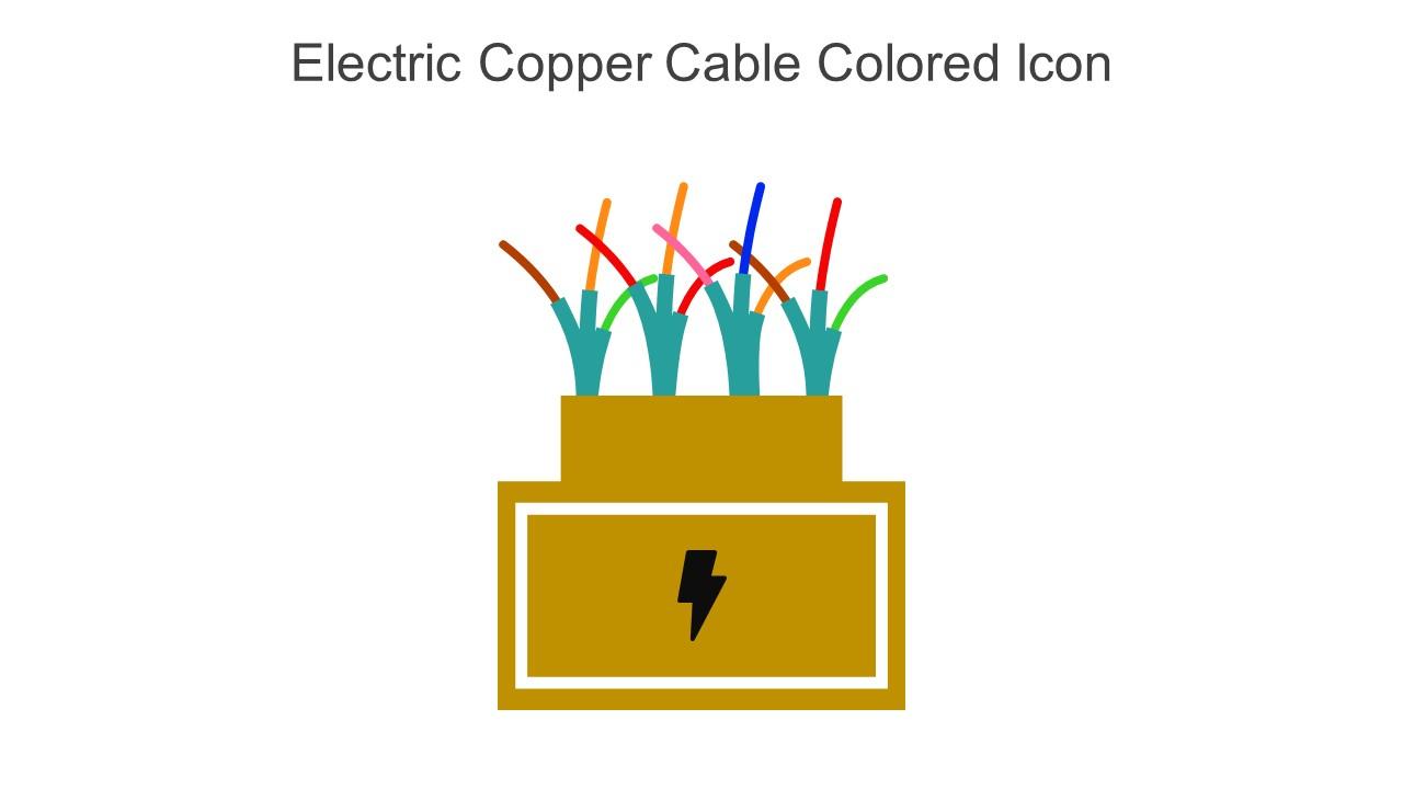 Electric Copper Cable Colored Icon In Powerpoint Pptx Png And Editable Eps Format