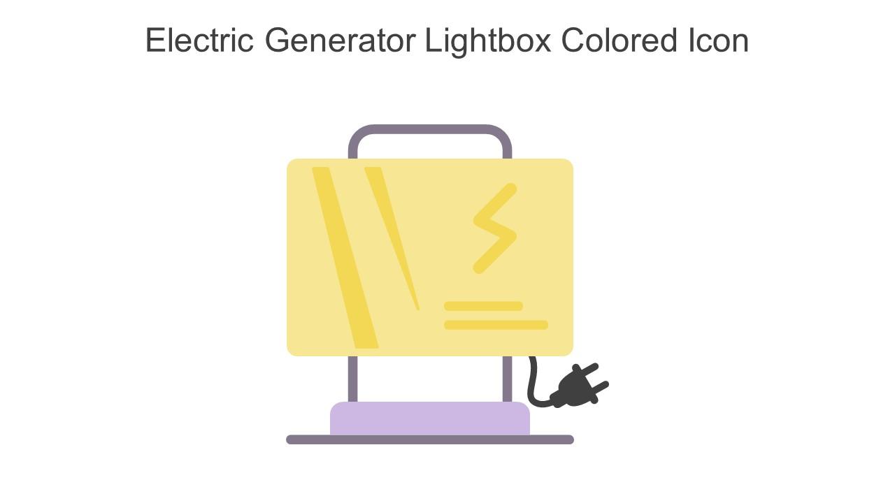 Electric Generator Lightbox Colored Icon In Powerpoint Pptx Png And Editable Eps Format