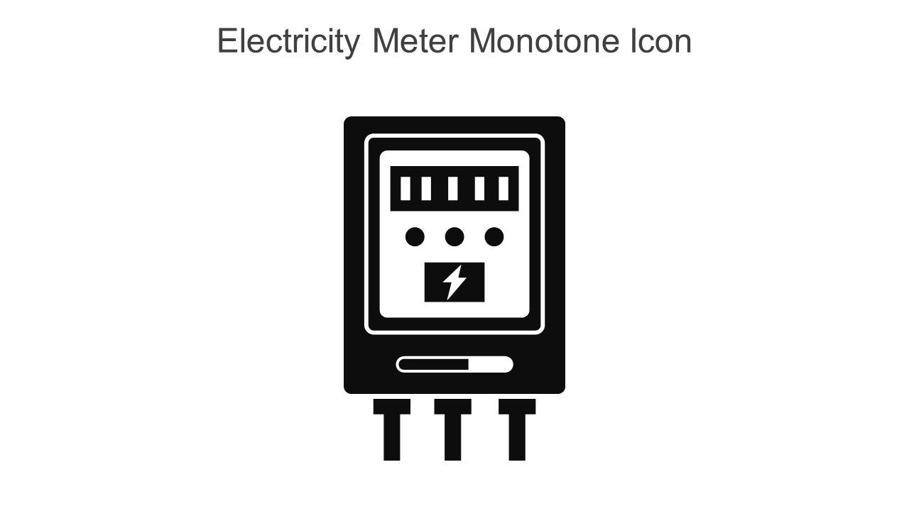 Electricity Meter Monotone Icon In Powerpoint Pptx Png And Editable Eps Format