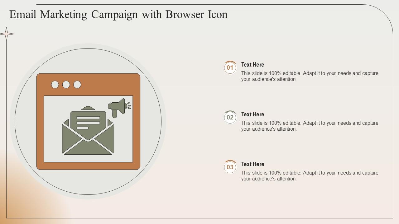Email Marketing Campaign With Browser Icon Slide01