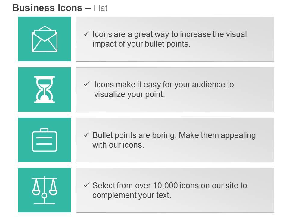 Email open time sand suitcase scales ppt icons graphics Slide01