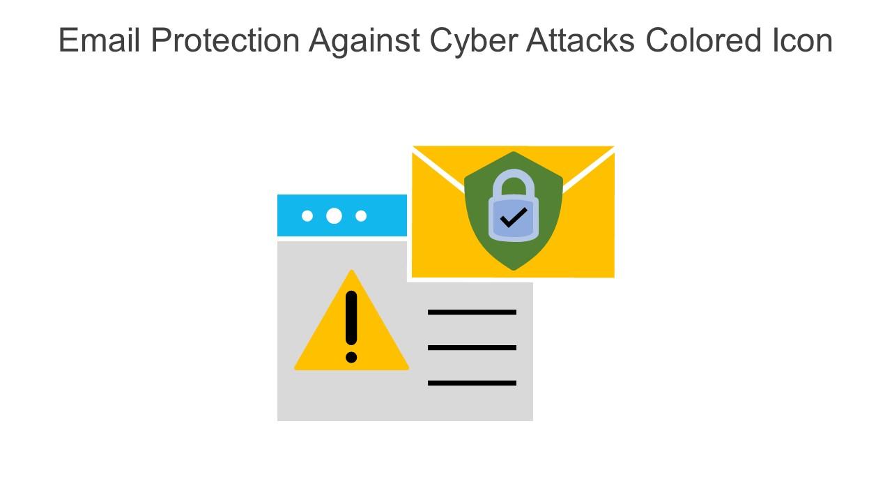 Email Protection Against Cyber Attacks Colored Icon In Powerpoint Pptx Png And Editable Eps Format