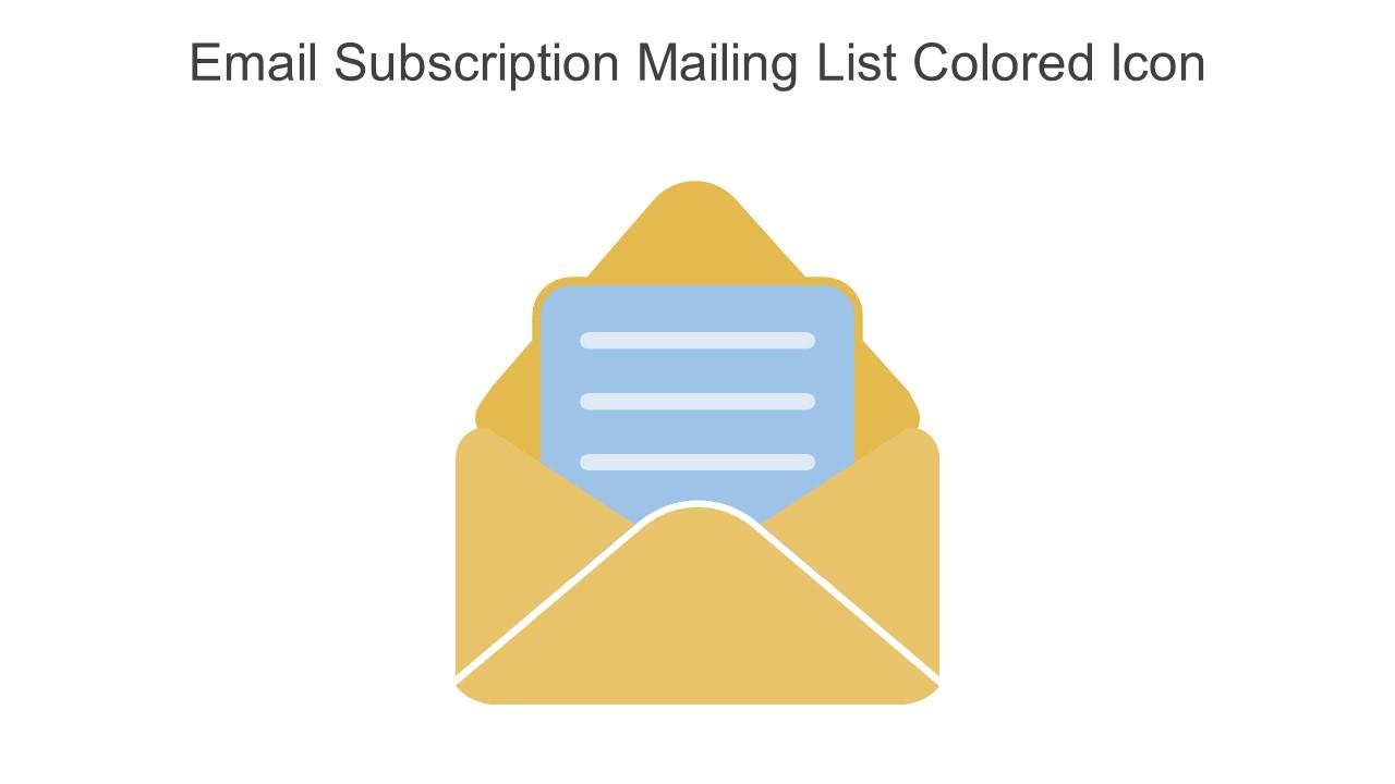 Email Subscription Mailing List Colored Icon In Powerpoint Pptx Png And Editable Eps Format