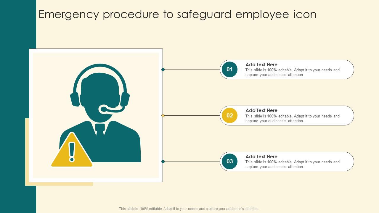 Emergency Procedure To Safeguard Employee Icon Slide01