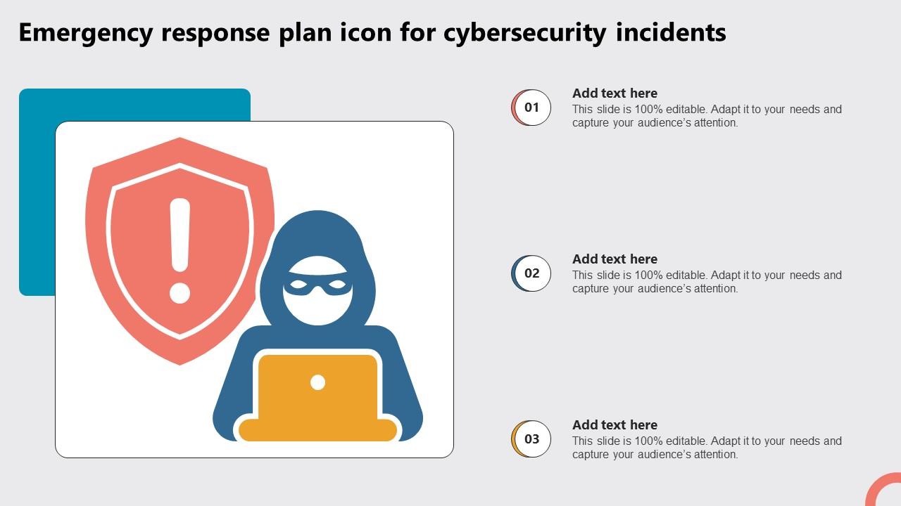 Emergency Response Plan Icon For Cybersecurity Incidents