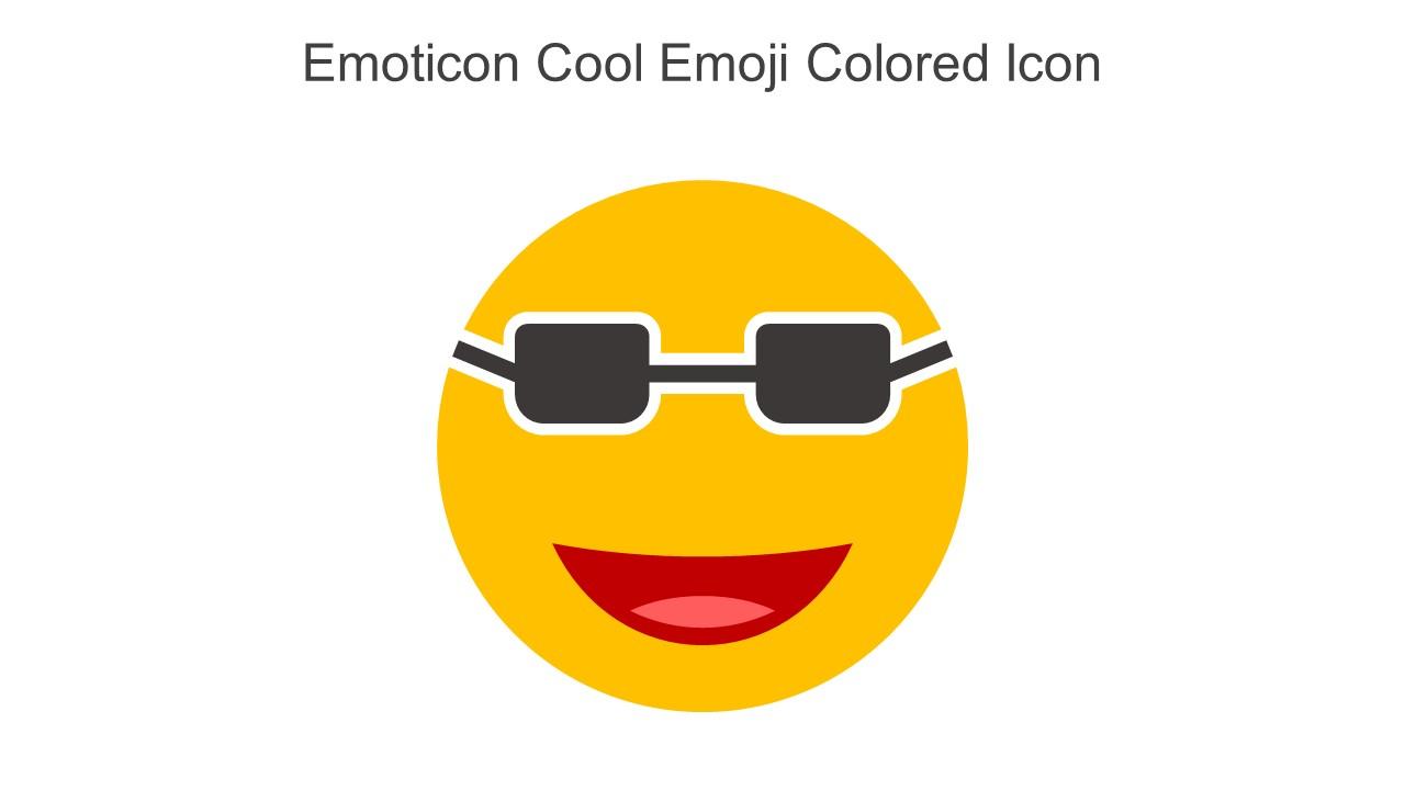 Emoticon Cool Emoji Colored Icon In Powerpoint Pptx Png And Editable Eps Format