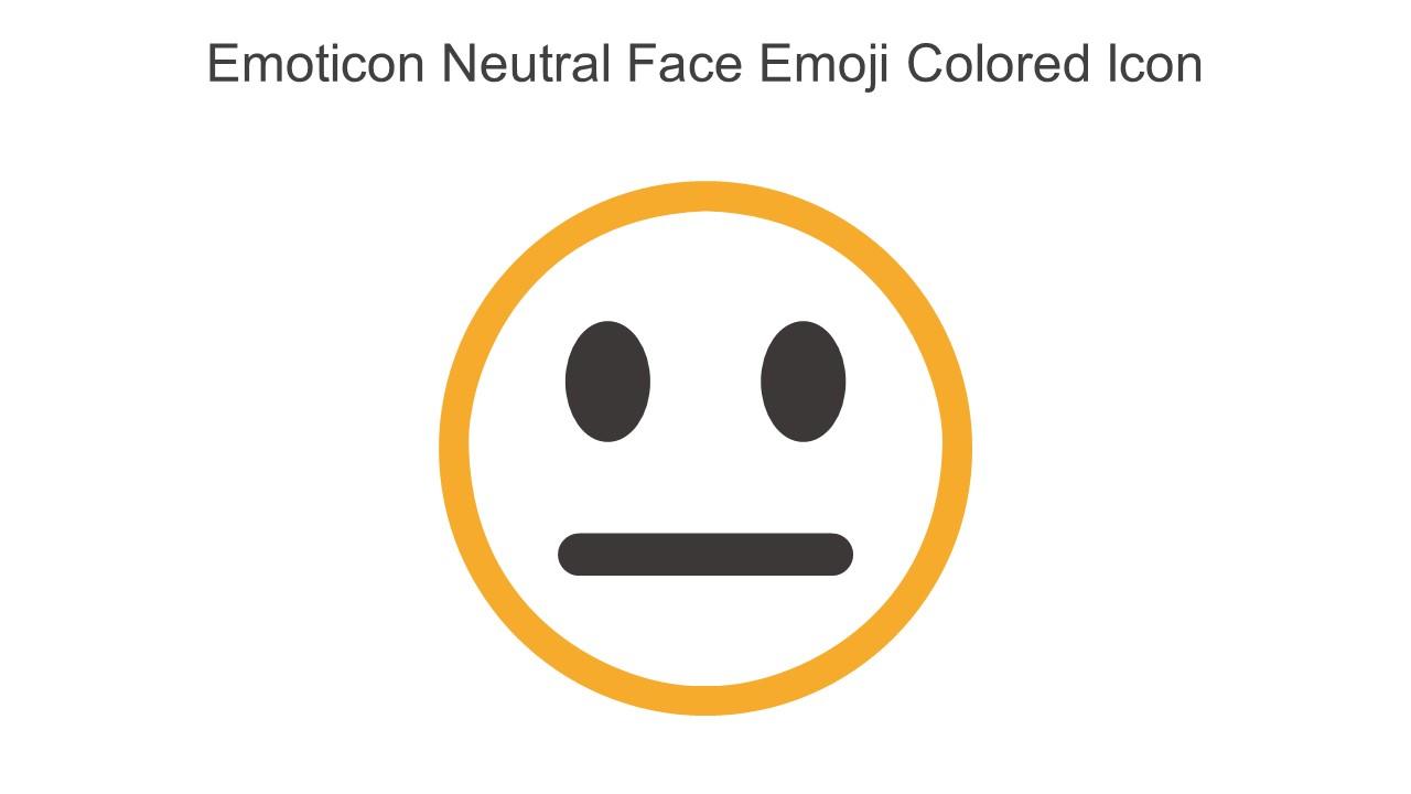 Emoticon Neutral Face Emoji Colored Icon In Powerpoint Pptx Png And Editable Eps Format