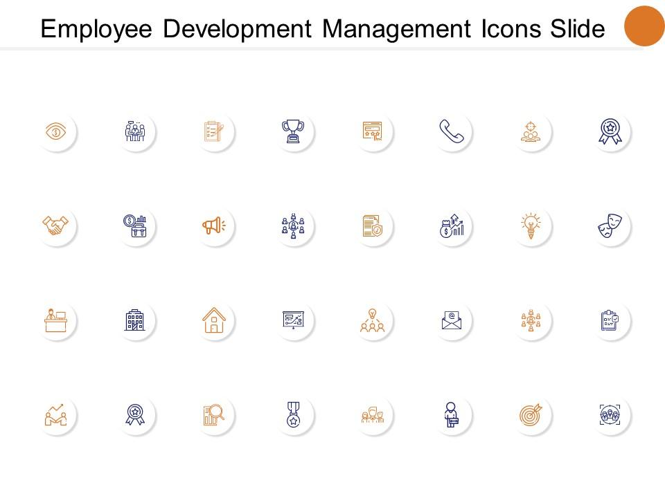 Employee development management icons slide social gear c130 ppt powerpoint presentation show Slide01
