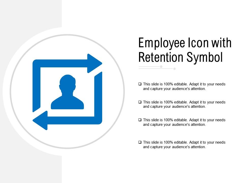 Employee icon with retention symbol Slide01