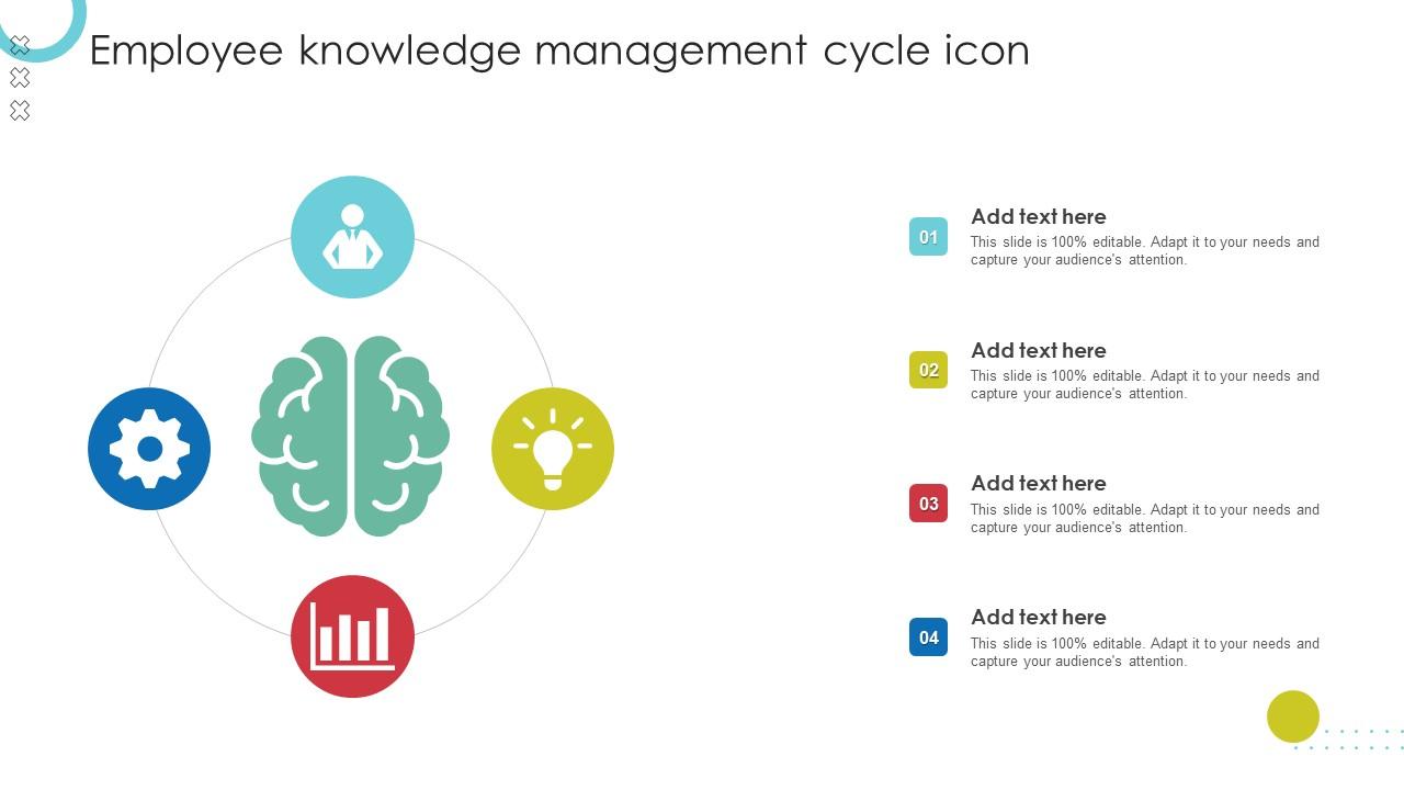 Employee Knowledge Management Cycle Icon Slide01