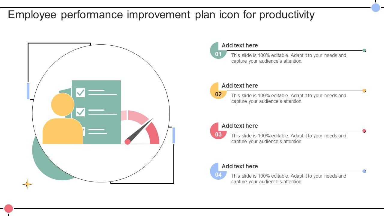 Employee Performance Improvement Plan Icon For Productivity Improvement Plan SS