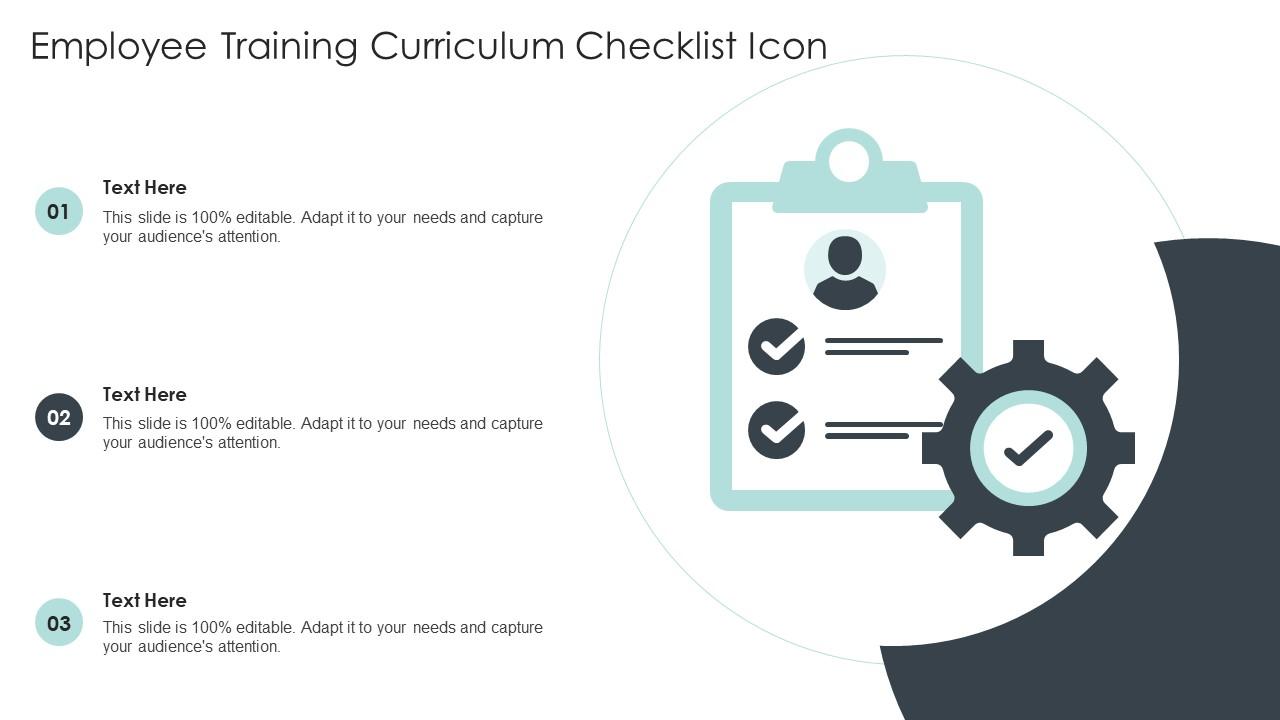 Employee Training Curriculum Checklist Icon Slide01