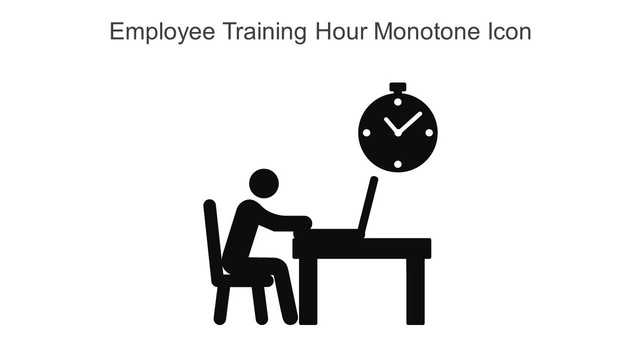 Employee Training Hour Monotone Icon In Powerpoint Pptx Png And Editable Eps Format Slide01