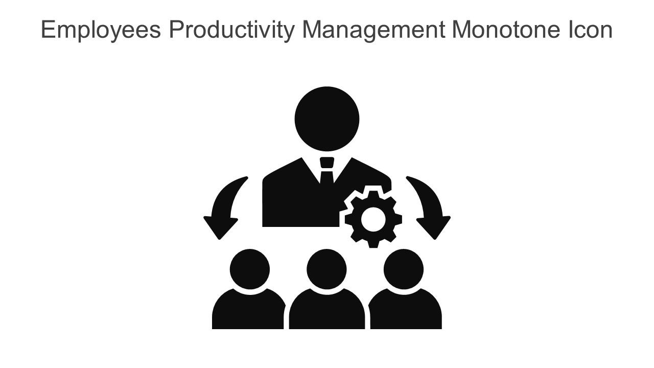 Employees Productivity Management Monotone Icon In Powerpoint Pptx Png And Editable Eps Format Slide01