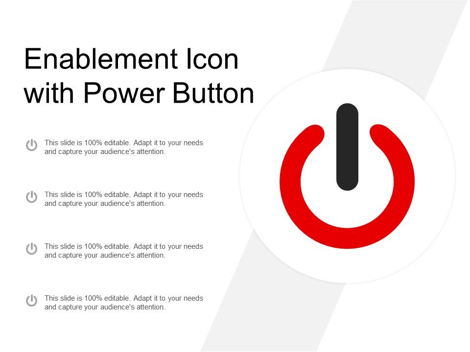 Enablement icon with power button Slide01