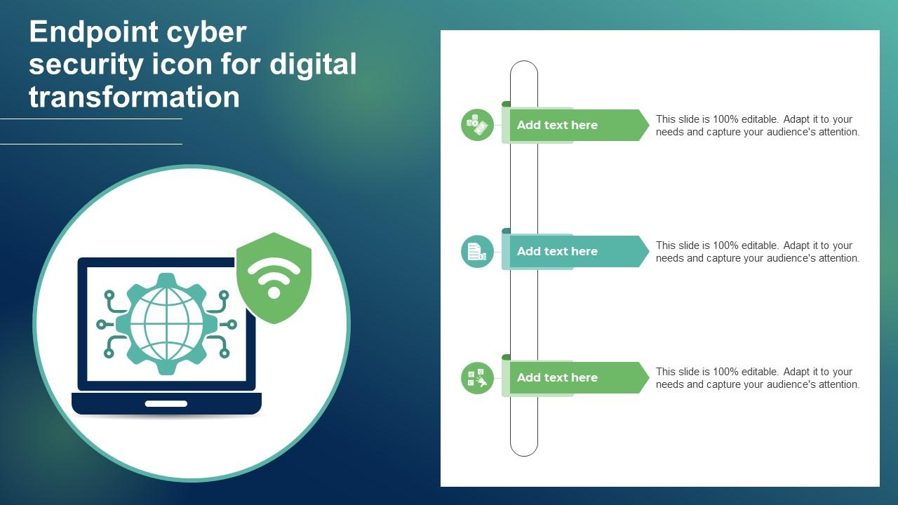 Endpoint Cyber Security Icon For Digital Transformation