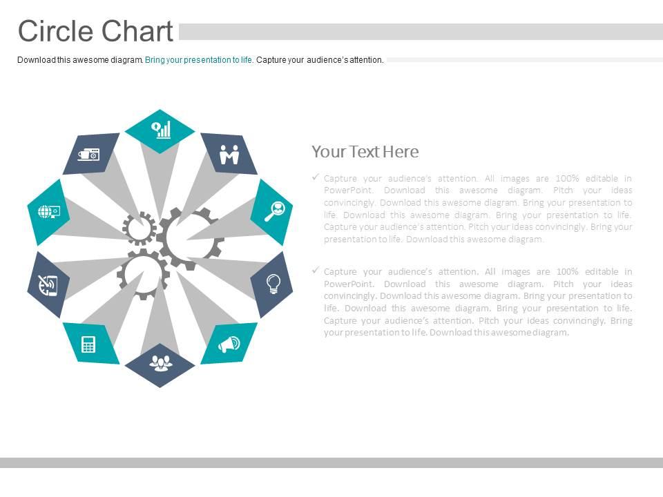 Eq ten staged circle chart and icons flat powerpoint design Slide01