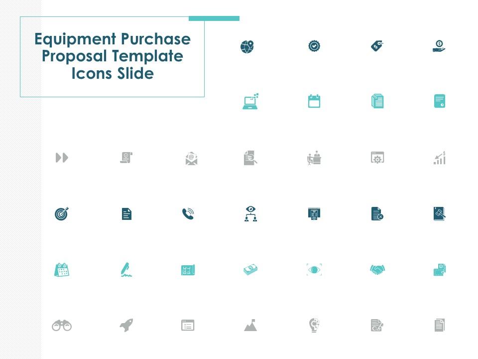 Equipment purchase proposal template icons slide l1245 ppt grid Slide01