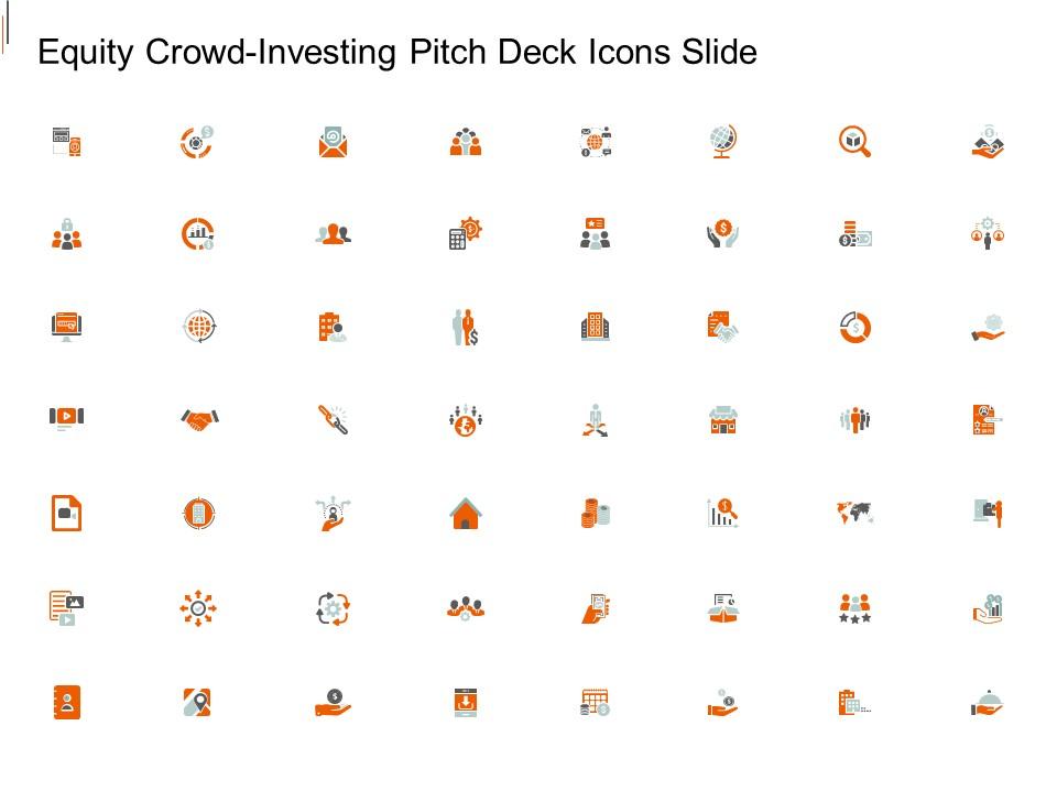 Equity crowd investing pitch deck icons slide Slide01