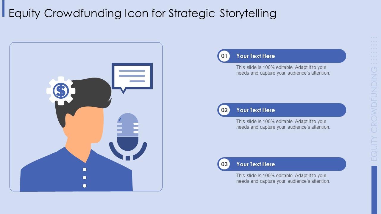 Equity Crowdfunding Icon For Strategic Storytelling Slide01