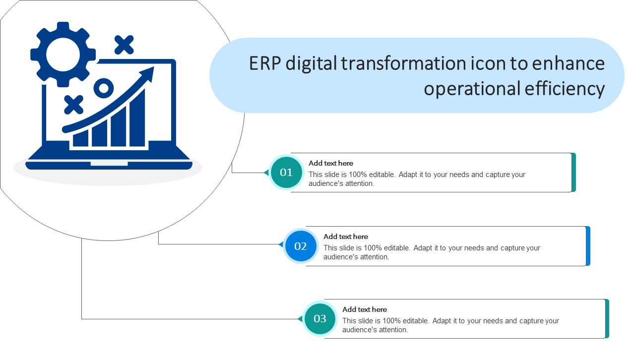 ERP Digital Transformation Icon To Enhance Operational Efficiency