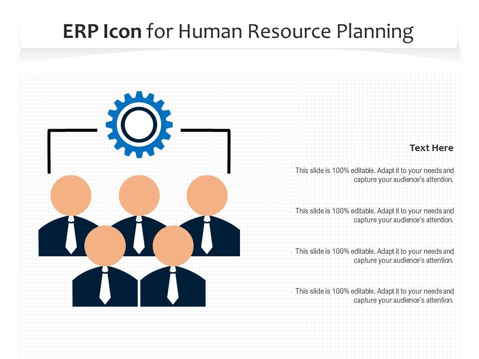 Erp icon for human resource planning Slide01