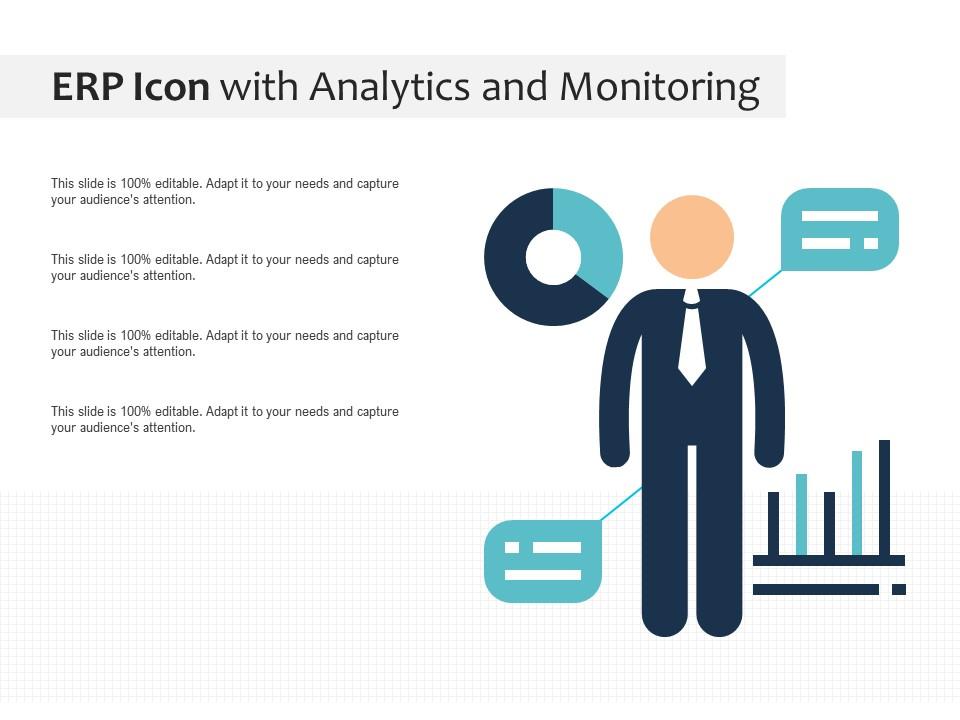 Erp icon with analytics and monitoring Slide01