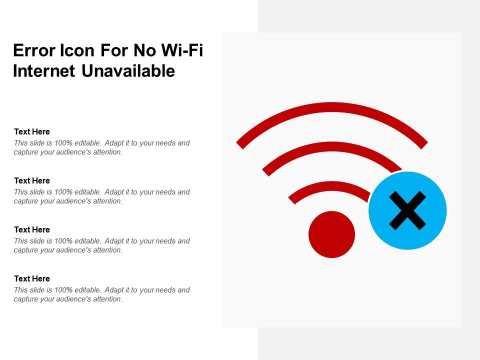 Error icon for no wi fi internet unavailable Slide01
