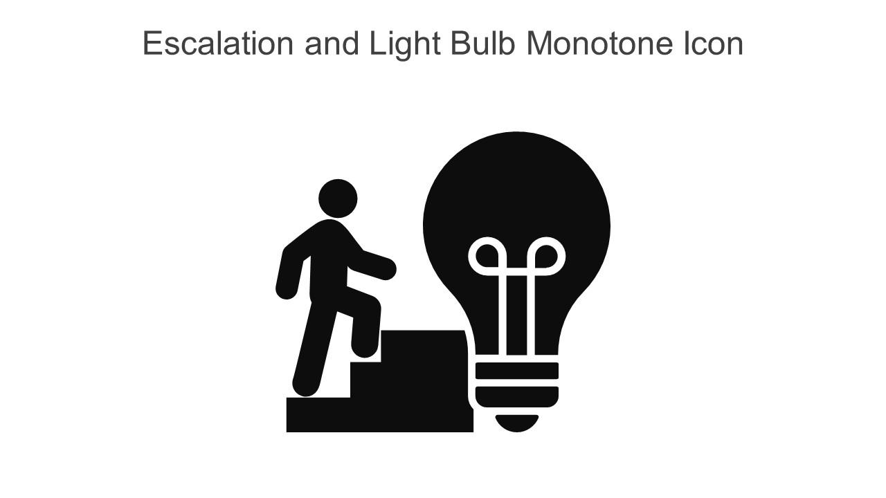 Escalation And Light Bulb Monotone Icon In Powerpoint Pptx Png And Editable Eps Format Slide01