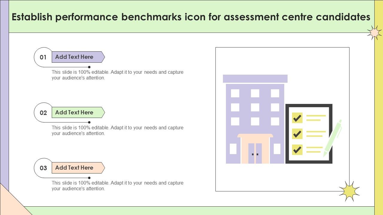 Establish Performance Benchmarks Icon For Assessment Centre Candidates