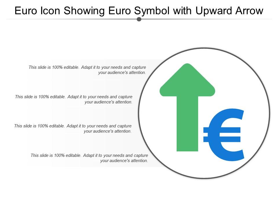 Euro icon showing euro symbol with upward arrow Slide01