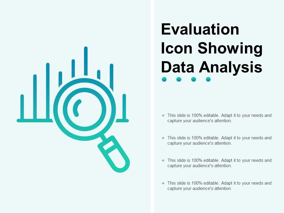 Evaluation icon showing data analysis Slide01