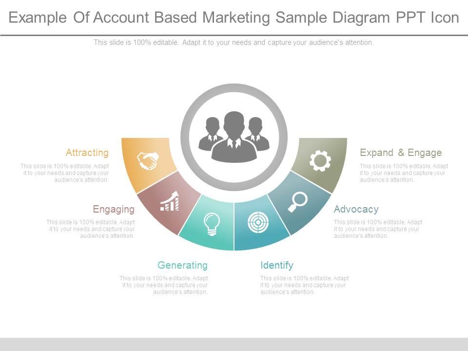 Example of account based marketing sample diagram ppt icon Slide01