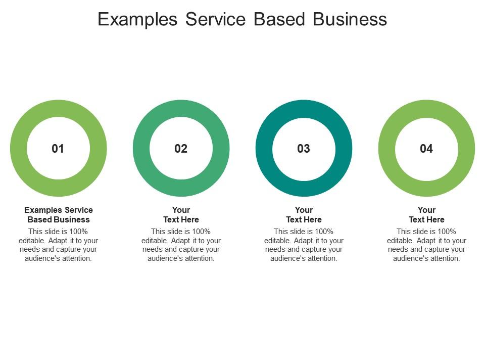 Examples service based business ppt powerpoint presentation icon skills cpb Slide01