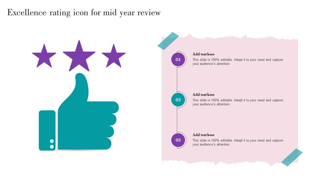 Excellence Rating Icon For Mid Year Review