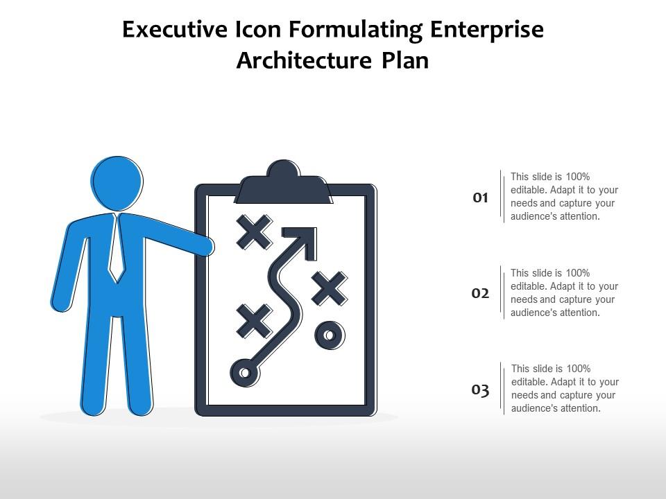 Executive icon formulating enterprise architecture plan Slide01
