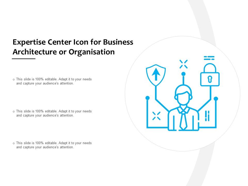 Expertise centre icon for business architecture or organisation Slide01